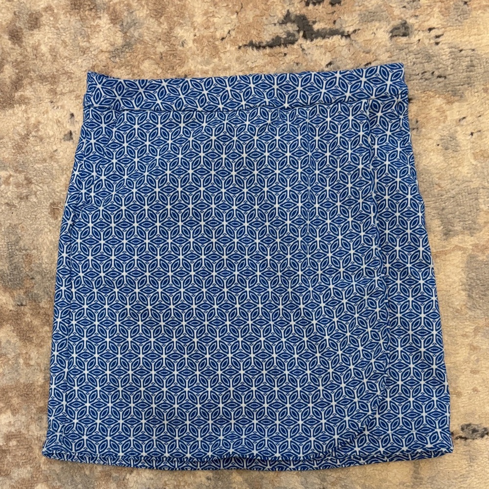 Tribal Blue and White Mini Skort size 4
